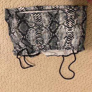 Snakeskin cropped top